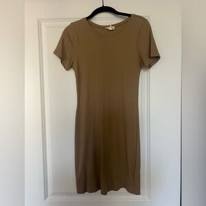 OpenEdit Tan T-Shirt Dress